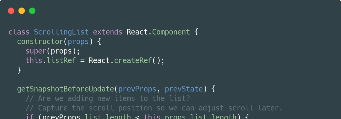 react code snippet